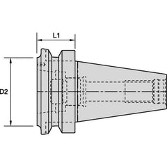 Kennametal - BT30 Outside Taper, KR32 Inside Taper, BT to KR Taper Adapter - 23.11mm Projection, 45.97mm Nose Diam, 71.53mm OAL - Exact Industrial Supply