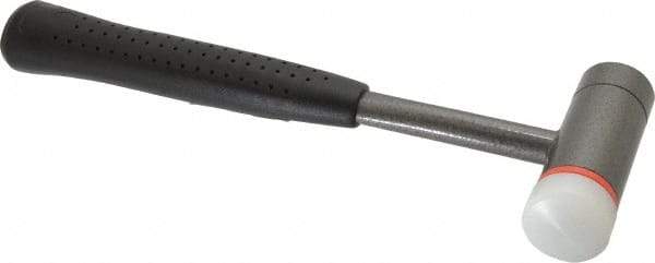 HALDER - 28 oz Head 1-3/8" Face Diam Nylon 2-in-1 Dead Blow Hammer - 11-1/2" OAL, Steel Handle - All Tool & Supply