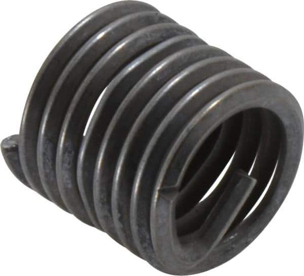 Recoil - 100 Inserts, 1/2-13 Metric Coarse, 1-1/2D, Stainless Steel Screw Locking Insert - 7-7/8 Free Coils, 3/4 Inch Overall Length, 0.597 to 0.622 Inch Outside Diameter, with Tang, Dry Film Lubricant - Exact Industrial Supply