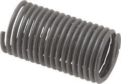 Recoil - 100 Inserts, 1/4-28 UNF, 3D, Stainless Steel Screw Locking Insert - 17-5/8 Free Coils, 3/4 Inch Overall Length, 0.306 to 0.326 Inch Outside Diameter, with Tang, Dry Film Lubricant - Exact Industrial Supply