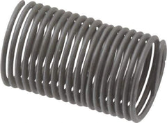 Recoil - 100 Inserts, 3/8-24 UNF, 2-1/2D, Stainless Steel Screw Locking Insert - 11 Free Coils, 15/16 Inch Overall Length, 0.448 to 0.468 Inch Outside Diameter, with Tang, Dry Film Lubricant - Exact Industrial Supply