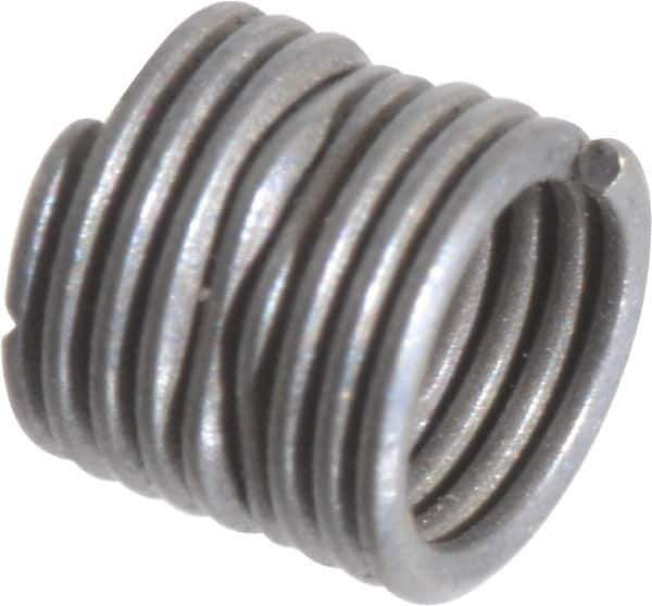 Recoil - 100 Inserts, M3x0.5 Metric Coarse, 2D, Stainless Steel Screw Locking Insert - 8-3/4 Free Coils, 6mm Overall Length, 3.8 to 4.35mm Outside Diameter, with Tang, Dry Film Lubricant - Exact Industrial Supply