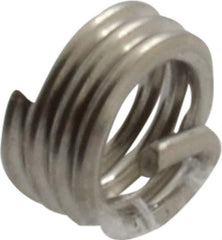 Recoil - #5-40 UNC, 1/8" OAL, Free Running Helical Insert - 3-1/4 Free Coils, Tanged, Stainless Steel, Bright Finish, 1D Insert Length - All Tool & Supply