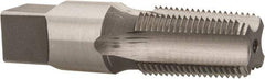 Reiff & Nestor - 3/8-18 PTF SAE Thread, 4 Flute Short Projection Standard Pipe Tap - 2-9/16" OAL, 1-1/16" Thread Length, 0.7" Shank Diam, Bright Finish, High Speed Steel - Exact Industrial Supply