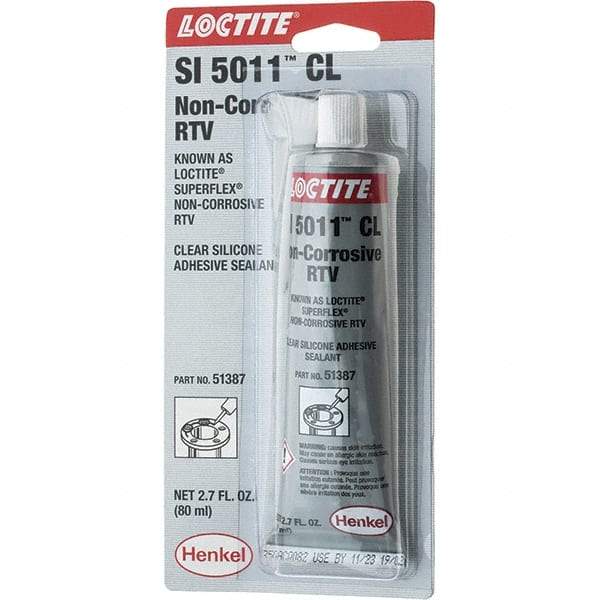 Loctite - 80 mL Tube Clear Silicone Sealant - NC RTV SIL-CL 80ML LOCTITE SUPERFLX RTV - All Tool & Supply