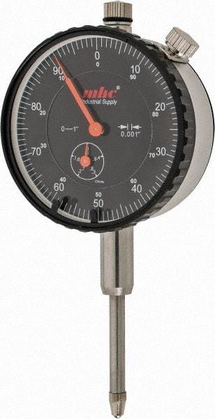 Value Collection - 1" Range, 0-100 Dial Reading, 0.001" Graduation Dial Drop Indicator - 2.28" Dial, Revolution Counter - All Tool & Supply