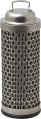 Flow Ezy Filters - 74 Micron, 1.6" Outside Diam, 4-1/2" Long, Stainless Steel Wire Cloth Media, Filter Element - 1.1" Inside Diam, Stainless Steel - All Tool & Supply