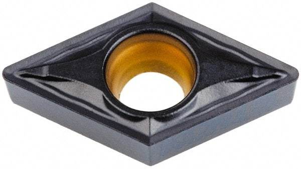 Kennametal - DCMT21.51 FP Grade KCM15 Carbide Turning Insert - TiCN/Al2O3 Finish, 55° Diamond, 1/4" Inscr Circle, 3/32" Thick, 1/64" Corner Radius - All Tool & Supply