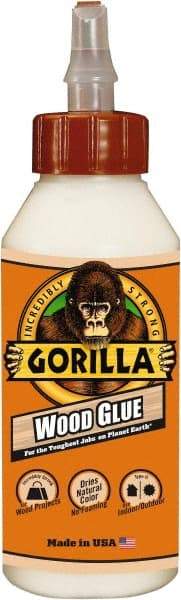 Gorilla Glue - 8 oz Bottle Natural Wood Glue - 3 to 4 hr Working Time, 24 hr Full Cure Time, Bonds to Cork Board & Wood - All Tool & Supply