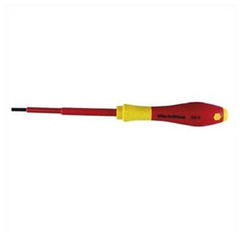 Insulated Cushion Grip Slotted Screwdriver 4.5 × 100 mm (3/16″) In Carded Hanger - All Tool & Supply