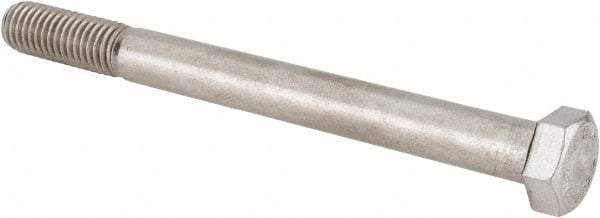 Value Collection - 1/2-13 UNC, 5-1/2" Length Under Head Hex Head Cap Screw - Partially Threaded, Grade 316 Stainless Steel, Uncoated, 3/4" Hex - All Tool & Supply