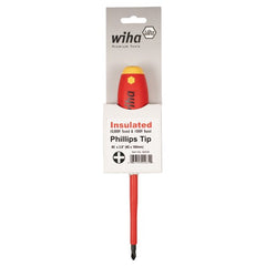 Insulated Cushion Grip Phillips Screwdriver #2 × 100 mm In Carded Hanger - All Tool & Supply