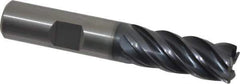 Kennametal - 1/2", 5 Flute, Solid Carbide, 0.03" Corner Radius End Mill - 3" OAL, 1-1/4" LOC - All Tool & Supply