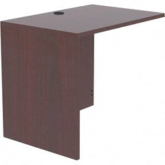 ALERA - Woodgrain Laminate Return/Bridge Shell Desk - 35" Wide x 23-5/8" Deep x 29-5/8" High, Mahogany - All Tool & Supply