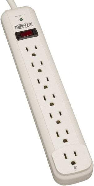 Tripp-Lite - 7 Outlets, 120 VAC15 Amps, 6' Cord, Power Outlet Strip - Floor, Keyhole Mount, 5-15 NEMA Configuration, 11.69" Strip - All Tool & Supply