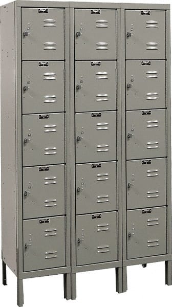 Hallowell - 15 Door, 5 Tier, Premium Box Lockers - All Tool & Supply