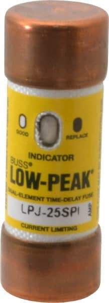 Cooper Bussmann - 300 VDC, 600 VAC, 25 Amp, Time Delay General Purpose Fuse - Fuse Holder Mount, 2-1/4" OAL, 100 at DC, 300 at AC (RMS) kA Rating, 13/16" Diam - All Tool & Supply