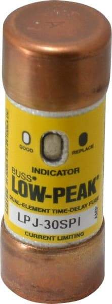 Cooper Bussmann - 300 VDC, 600 VAC, 30 Amp, Time Delay General Purpose Fuse - Fuse Holder Mount, 2-1/4" OAL, 100 at DC, 300 at AC (RMS) kA Rating, 13/16" Diam - All Tool & Supply