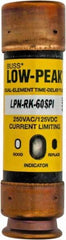 Cooper Bussmann - 125 VDC, 250 VAC, 60 Amp, Time Delay General Purpose Fuse - Fuse Holder Mount, 76.2mm OAL, 100 at DC, 300 at AC (RMS) kA Rating, 13/16" Diam - All Tool & Supply