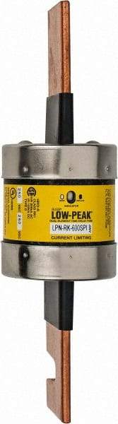 Cooper Bussmann - 250 VAC/VDC, 600 Amp, Time Delay General Purpose Fuse - Bolt-on Mount, 10-3/8" OAL, 100 at DC, 300 at AC (RMS) kA Rating, 2-7/8" Diam - All Tool & Supply