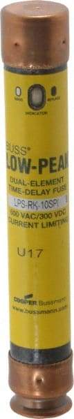 Cooper Bussmann - 300 VDC, 600 VAC, 10 Amp, Time Delay General Purpose Fuse - Fuse Holder Mount, 127mm OAL, 100 at DC, 300 at AC (RMS) kA Rating, 13/16" Diam - All Tool & Supply