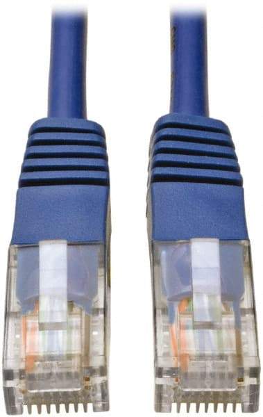 Tripp-Lite - Cat5e, 24 AWG, 8 Wires, 550 MHz, Unshielded Network & Ethernet Cable - Blue, PVC, 100' OAL - All Tool & Supply