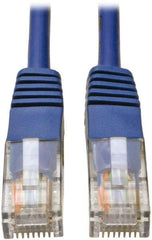 Tripp-Lite - Cat5e, 24 AWG, 8 Wires, 550 MHz, Unshielded Network & Ethernet Cable - Blue, PVC, 100' OAL - All Tool & Supply