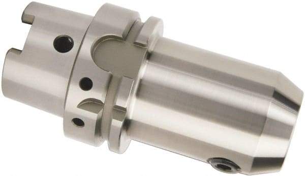 Accupro - HSK63A Taper Shank 5/8" Hole End Mill Holder/Adapter - 1-1/2" Nose Diam, 4" Projection - Exact Industrial Supply