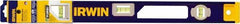 Irwin - Magnetic 24" Long 3 Vial I-Beam Level - Aluminum, Blue/Yellow, 1 Level & 2 Plumb Vials - All Tool & Supply