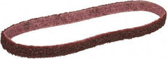 3M - 3/8" Wide x 13" OAL, Aluminum Oxide Abrasive Belt - Aluminum Oxide, Medium, Nonwoven, Series SC-BS - All Tool & Supply