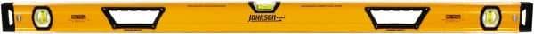 Johnson Level & Tool - 48" Long 3 Vial Box Beam Level - Aluminum, Yellow, 2 Plumb & 1 Level Vials - All Tool & Supply