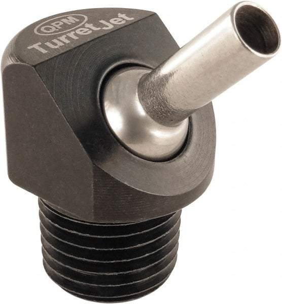 QPM Products - 5/16" Hose Inside Diam, Coolant Hose Nozzle - NPT, for Use with CNC Lathes - All Tool & Supply