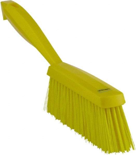 Vikan - 14" OAL, Polyester Staple Set Bench Brush - 2" Bristle Length, 6-3/8" Long Head, Yellow - All Tool & Supply