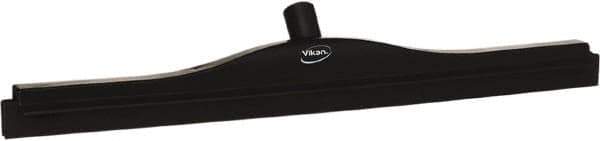 Vikan - 24" Rubber Blade Floor Squeegee - Double Edge, Black, Plastic Holder - All Tool & Supply