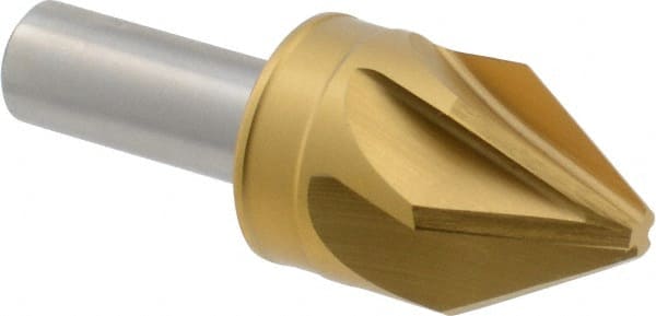 M.A. Ford - 1" Head Diam, 1/2" Shank Diam, 6 Flute 60° High Speed Steel Countersink - All Tool & Supply