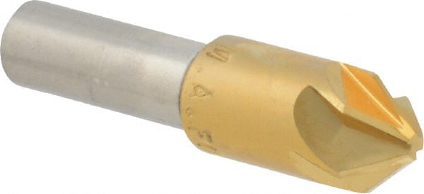 M.A. Ford - 1/2" Head Diam, 3/8" Shank Diam, 6 Flute 82° High Speed Steel Countersink - All Tool & Supply