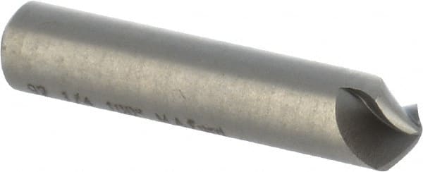 M.A. Ford - 1/4" Head Diam, 1/4" Shank Diam, 3 Flute 100° High Speed Steel Countersink - All Tool & Supply