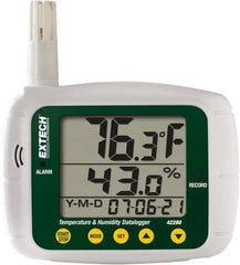 Extech - -4 to 144°F, 0 to 100% Humidity Range, Temp Recorder - All Tool & Supply