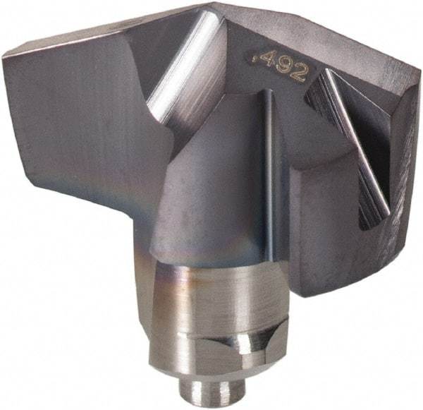 Iscar - Series ICM, 12.5mm Diam Grade IC907 140° Replaceable Drill Tip - Carbide, TiAlN/TiN Finish, 12 Seat Size - All Tool & Supply