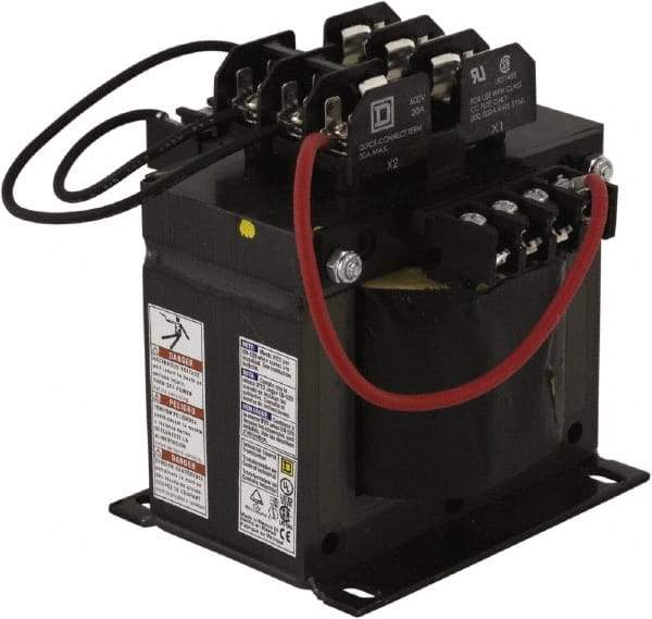 Square D - 750 VA, Top Mount Fuse Block Control Transformer - 5.66 Inch Deep - All Tool & Supply