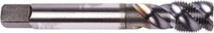 Union Butterfield - M20x2.50 Metric Coarse 3 Flute 6H Modified Bottoming Spiral Flute Tap - Powdered Metal, TiCN Finish, 140mm OAL, Right Hand Flute, Right Hand Thread, Series 1677AP - All Tool & Supply