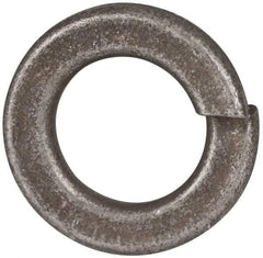 Value Collection - 1/2", 0.502" ID, 1/8" Thick Split Lock Washer - Grade 2 Spring Steel, Zinc Yellow Dichromate Finish, 0.502" Min ID, 0.512" Max ID, 0.869" Max OD - All Tool & Supply