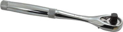 Proto - 3/8" Drive Pear Head Ratchet - Chrome Finish, 8-1/2" OAL, 45 Gear Teeth, Standard Knurled Handle, Standard Head - All Tool & Supply