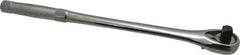 Proto - 1/2" Drive Pear Head Ratchet - Chrome Finish, 15" OAL, 45 Gear Teeth, Long Knurled Handle, Standard Head - All Tool & Supply