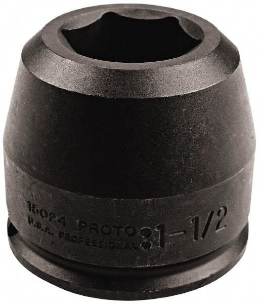 Proto - 1-1/2" Drive 1-7/8" Standard Impact Socket - 6 Points, 5-3/4" OAL - All Tool & Supply