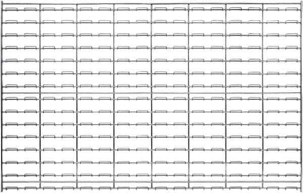 Quantum Storage - 48" Wide x 30" High, Chrome Louvered Bin Panel - Use with Stack and Hang Bins - All Tool & Supply