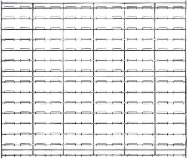Quantum Storage - 36" Wide x 30" High, Chrome Louvered Bin Panel - Use with Stack and Hang Bins - All Tool & Supply