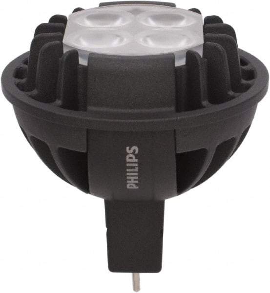 Philips - 7 Watt LED Commercial/Industrial 2 Pin Lamp - 3,000°K Color Temp, 370 Lumens, 12 Volts, Dimmable, MRC16, 35,000 hr Avg Life - All Tool & Supply