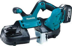 Makita - 18 Volt, 18-1/2" Blade, 630 SFPM Cordless Portable Bandsaw - 2-1/2" (Round) & 2-1/2 x 2-1/2" (Rectangle) Cutting Capacity, Lithium-Ion Battery Included - All Tool & Supply