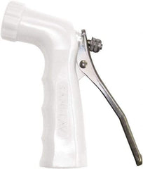 SANI-LAV - 3/4" Pipe, Insulated, Grade 3 Zinc Adjustable Spray Pattern Nozzle - White, 3/4 GHT Connection, 6.5 Gal per min at 100 psi, 3/4 GHT, 3/4" Orifice Diam, For Use With Water - All Tool & Supply